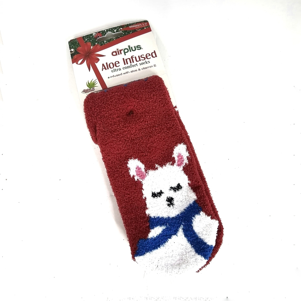 Air Plus Aloe Infused Holiday Socks NWT